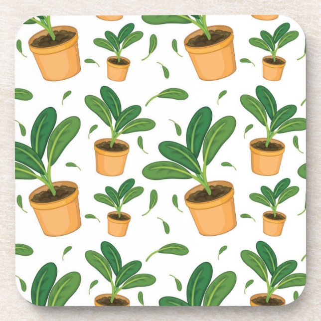Plant pattern coaster (Front)