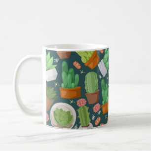 Plant pattern coffee mug