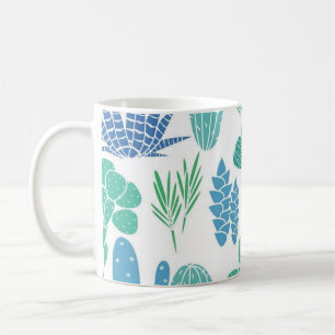 Plant pattern coffee mug