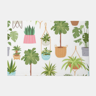 Plant pattern doormat