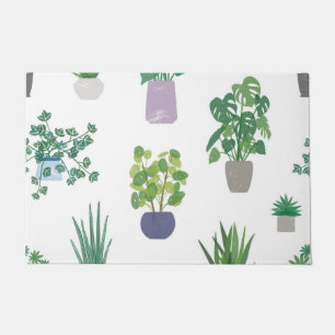 Plant pattern doormat