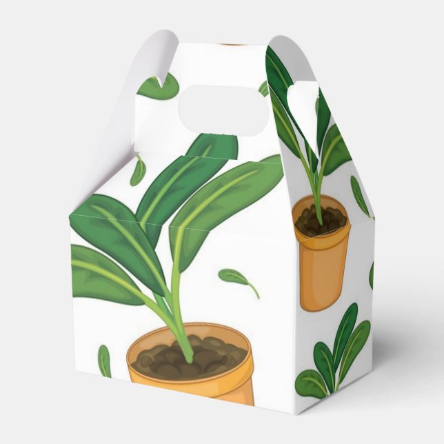 Plant pattern favour box (Front Side)