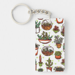 Plant pattern key ring