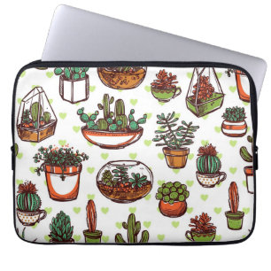 Plant pattern laptop sleeve