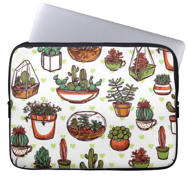 Plant pattern laptop sleeve (Front)