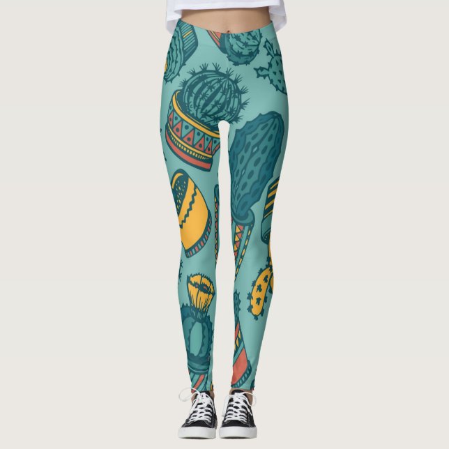 Plant pattern leggings (Front)