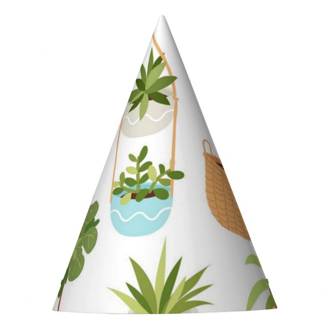Plant pattern party hat (Front)