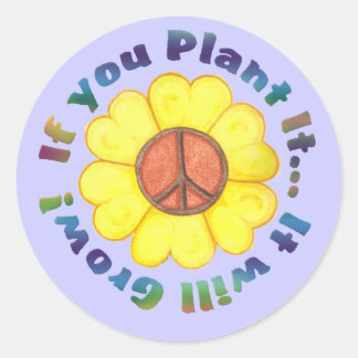 Plant Peace Sticker