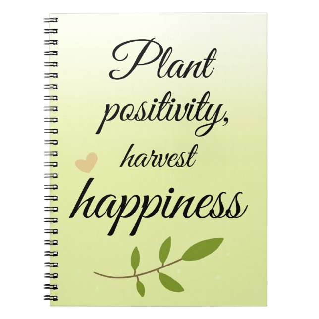 Plant Positivity, Harvest Happiness Notebook (Front)