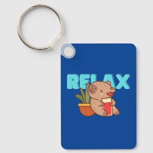 Plant Pot Capybara Keyholder Key Ring