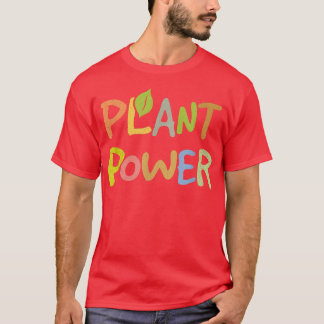Plant Power cruelty free meat free cute vegan vege T-Shirt