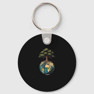 Plant power future sustainability earth day nature key ring