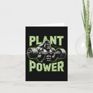 Plant Power Tee - Vegan And Vegetarian Gym Workout Card