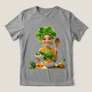 Plant-Powered Chef – Cooking with Kindness Tri-Blend Shirt
