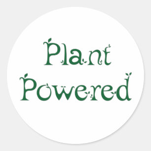 Plant Powered Classic Round Sticker