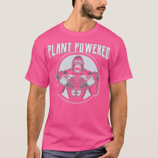Plant Powered Gorilla Vegan Gym Weightlifter  T-Shirt