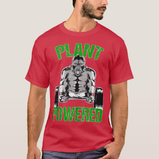 Plant Powered  Vegan Gym Vegan Workout Fitness Gif T-Shirt