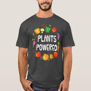 Plant Powered Vegan Tee Plant Based Vegetarian Men