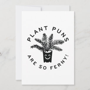 Plant Puns Are So Ferny Thank You Card