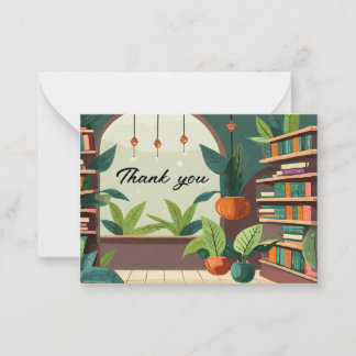 Plant Sanctuary Brown and Green Leaves Library Card