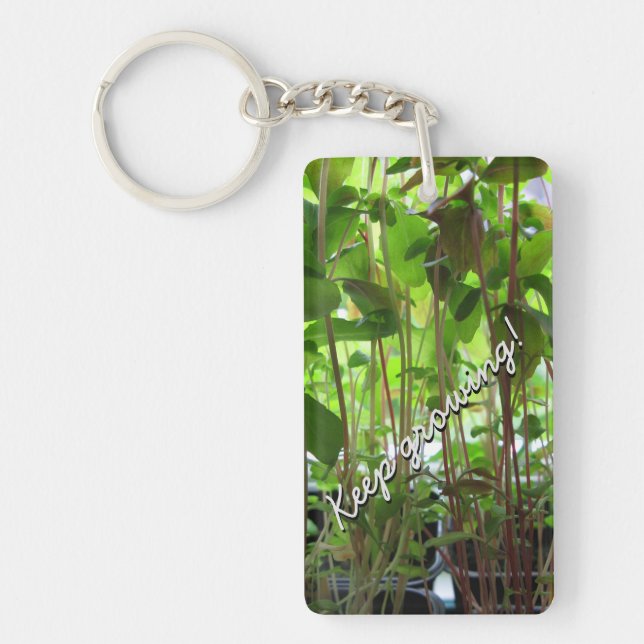 Plant Seedlings Keep Growing Key Ring (Front)