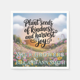 Plant Seeds of Kindness Customisable Napkin