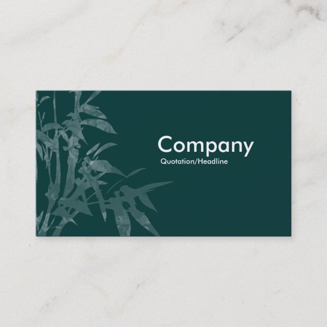 Plant Shoots - Dark Green Business Card (Front)