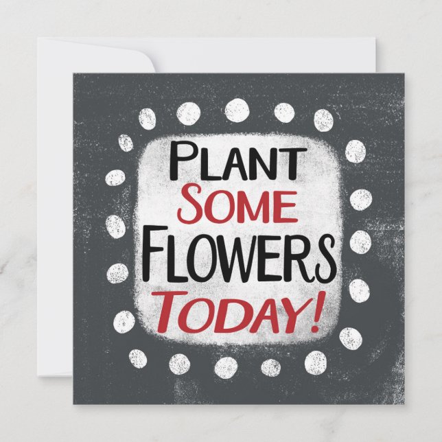Plant Some Flowers Today Greeting Card (Front)