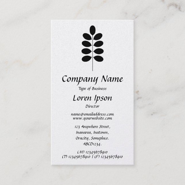 Plant Symbol - (Gold) Business Card (Front)