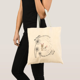 Plant the seed of knowledge Dandelion bunny rabbit Tote Bag