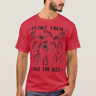 Plant These Save Bees Retro Vintage Climate Change T-Shirt