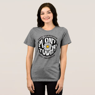 Plant Today Daisy Retro Typography Tri-Blend Shirt