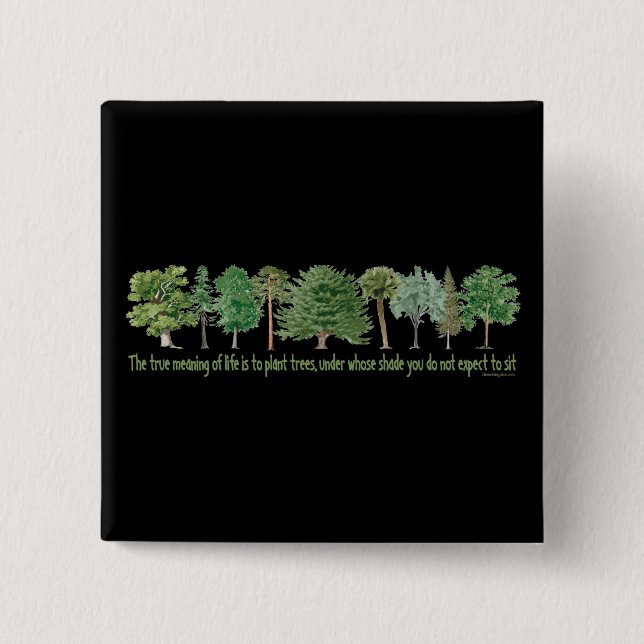 Plant Trees 15 Cm Square Badge (Front)