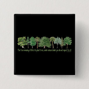 Plant Trees 15 Cm Square Badge