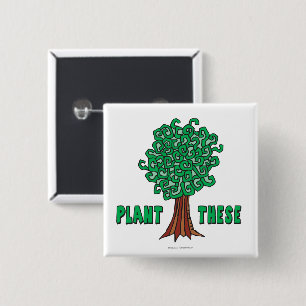 Plant Trees 15 Cm Square Badge