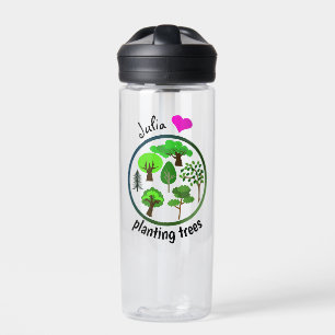 Plant trees make the earth green water bottle