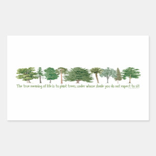 Plant Trees Rectangular Sticker