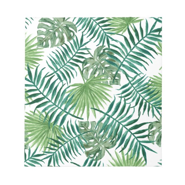 Plant Tropical Botanical Palm Leaf Notepad (Front)