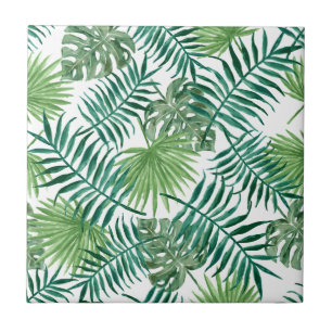 Plant Tropical Botanical Palm Leaf Tile