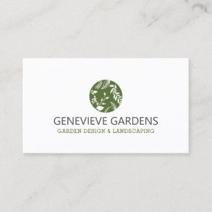 Plant Variety Garden Design Landscaping Business Card