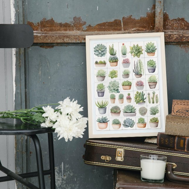 Plant,vegetables and succulent illustration modern poster (Creator Uploaded)