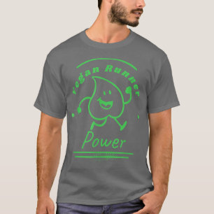 Plant Vegetarian Run Runner Green Smile Vegetables T-Shirt