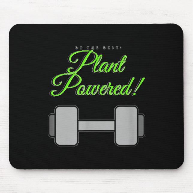 Plant Wered Gym Motivation Vegetarian  Mouse Mat (Front)
