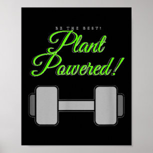 Plant Wered Gym Motivation Vegetarian  Poster