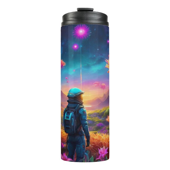 plant whisperer connecting with vibrant plants thermal tumbler (Front)