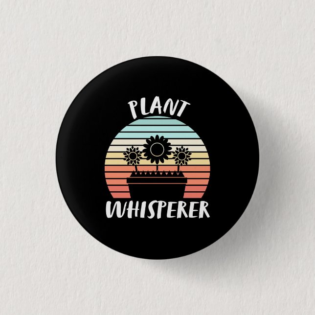 Plant Whisperer Retro Vintage 3 Cm Round Badge (Front)
