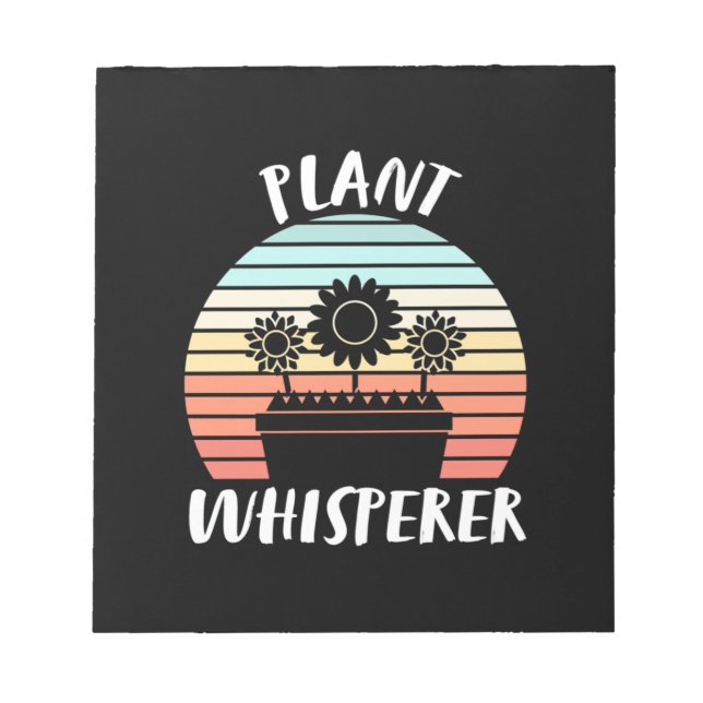 Plant Whisperer Retro Vintage Notepad (Front)