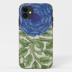 Plant with a blue flower (w/c on paper) iPhone 11 case