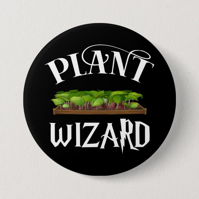 Plant Wizard Funny Gardener 7.5 Cm Round Badge (Front)
