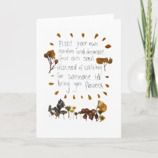 Plant Your Own Garden Inspirational Card